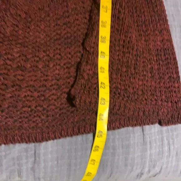 RUE21 Medium Long Open Front Cardigan Vest Burgundy & Black - Picture 8 of 13